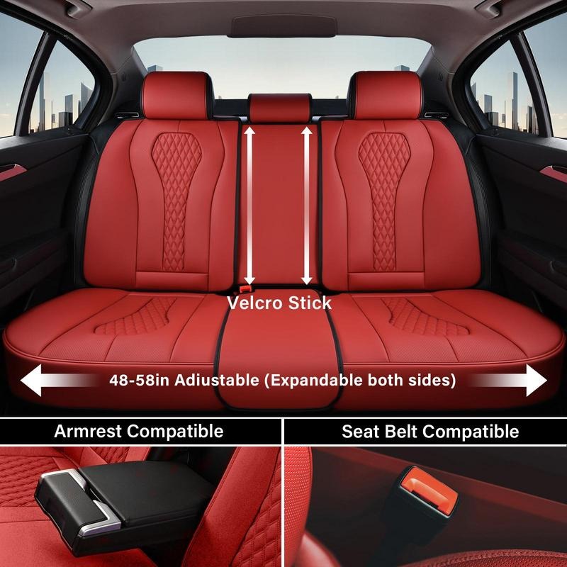 Funda universal de piel sintética para asientos de coche de 5 plazas — Funda universal de lujo para sedanes — Fundas a medida — Compatible con más de 6000 modelos