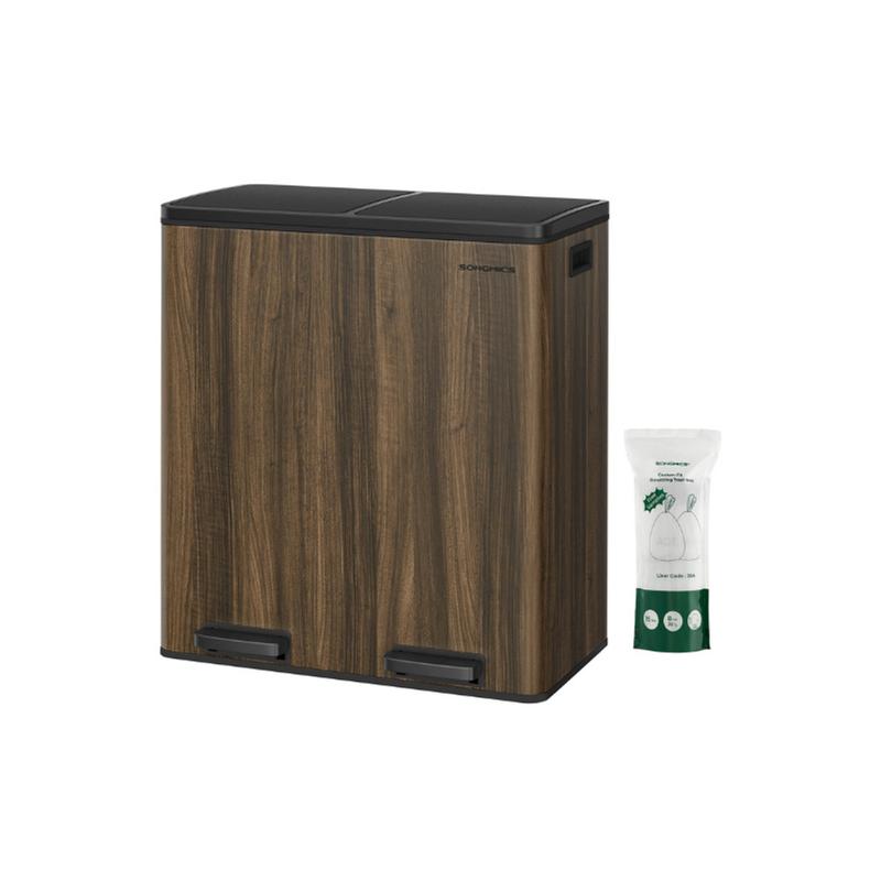 Cubo de basura de acero inoxidable para garaje, multiusos