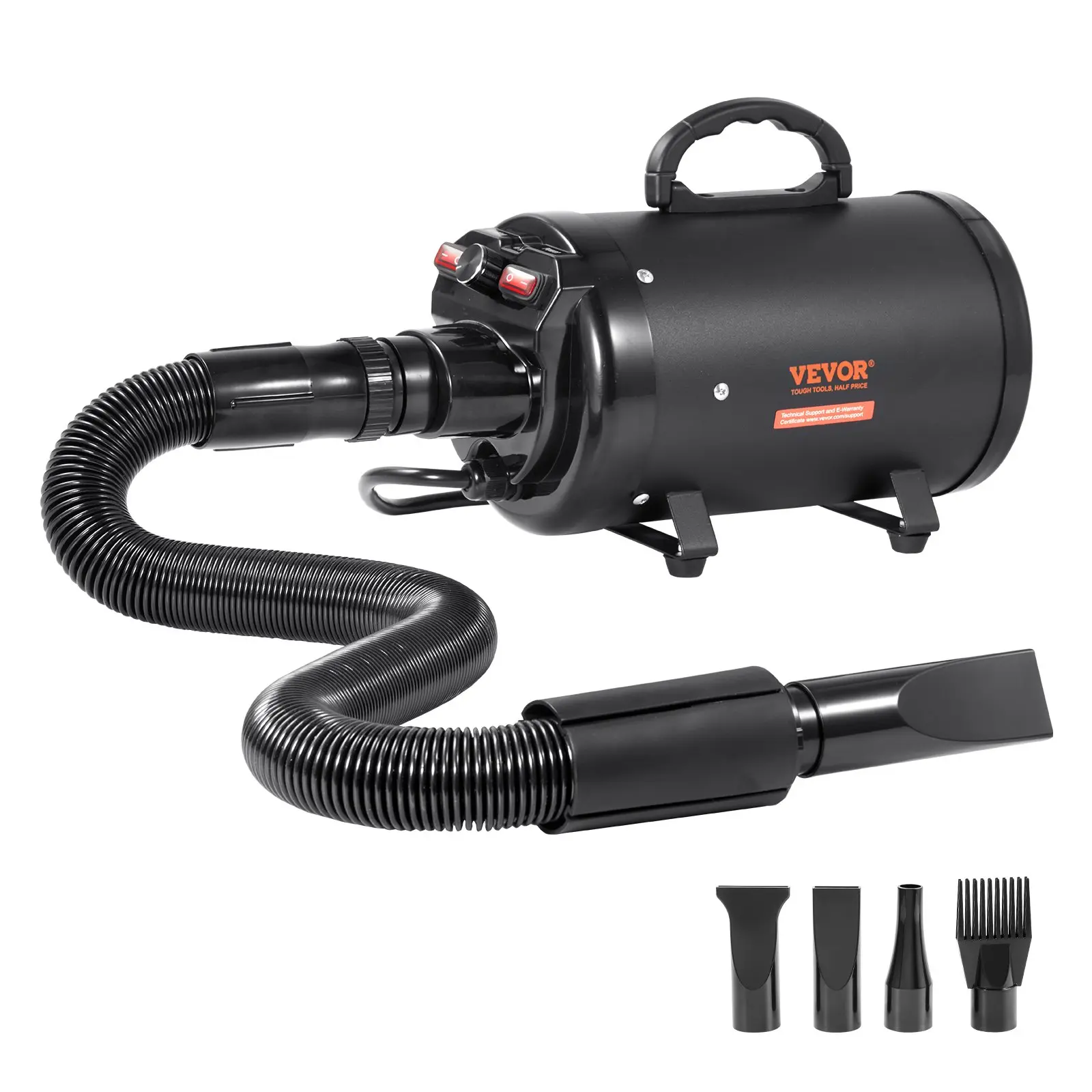Secador para perros de 2000 W con velocidad y temperatura ajustables