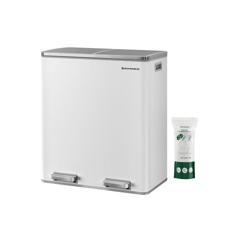 Cubo de basura de acero inoxidable para garaje, multiusos