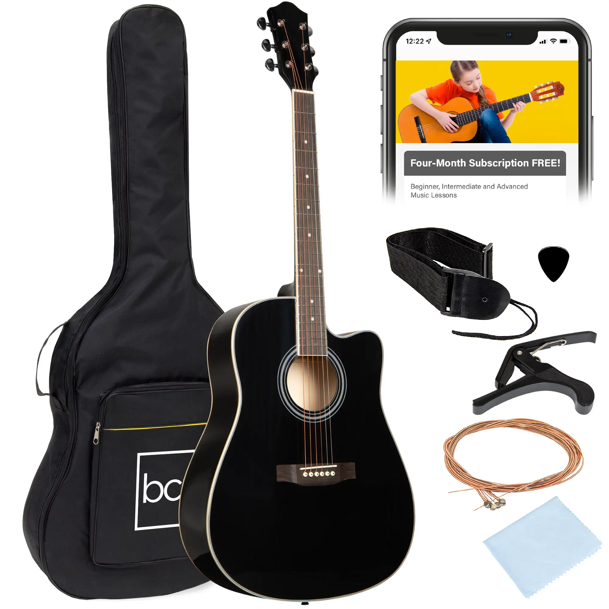 Best Choice 41in Full Size Acoustic Guitar Set - All-in-One
