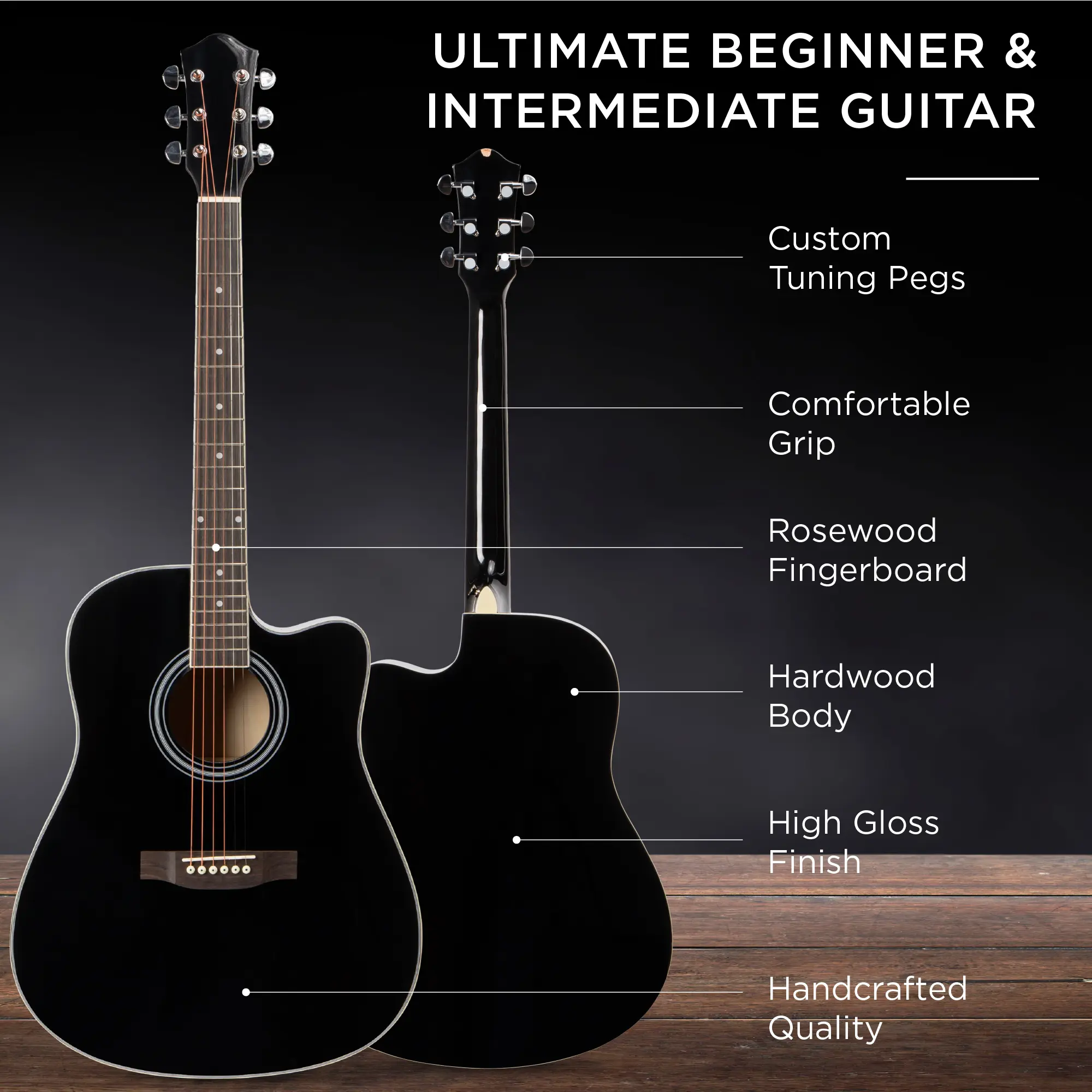 Best Choice 41in Full Size Acoustic Guitar Set - All-in-One