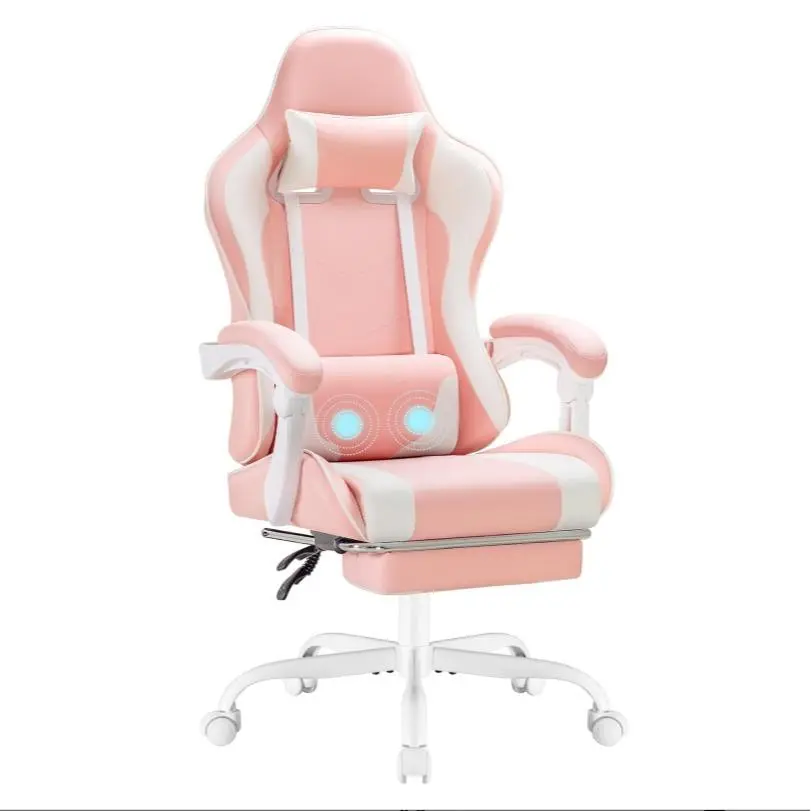 Silla gamer con luces LED RGB y sin luces LED, diseño ergonómico