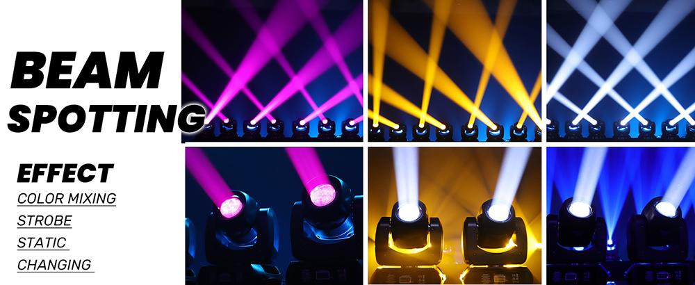 DMX Lighting 150W Auto Mode LED DJ Light Steel Moving Head Light Display for KTV Bar Club Halloween, Christmas Festival Party Pattern Beam Light Sound Control Rotating Event Stage Light