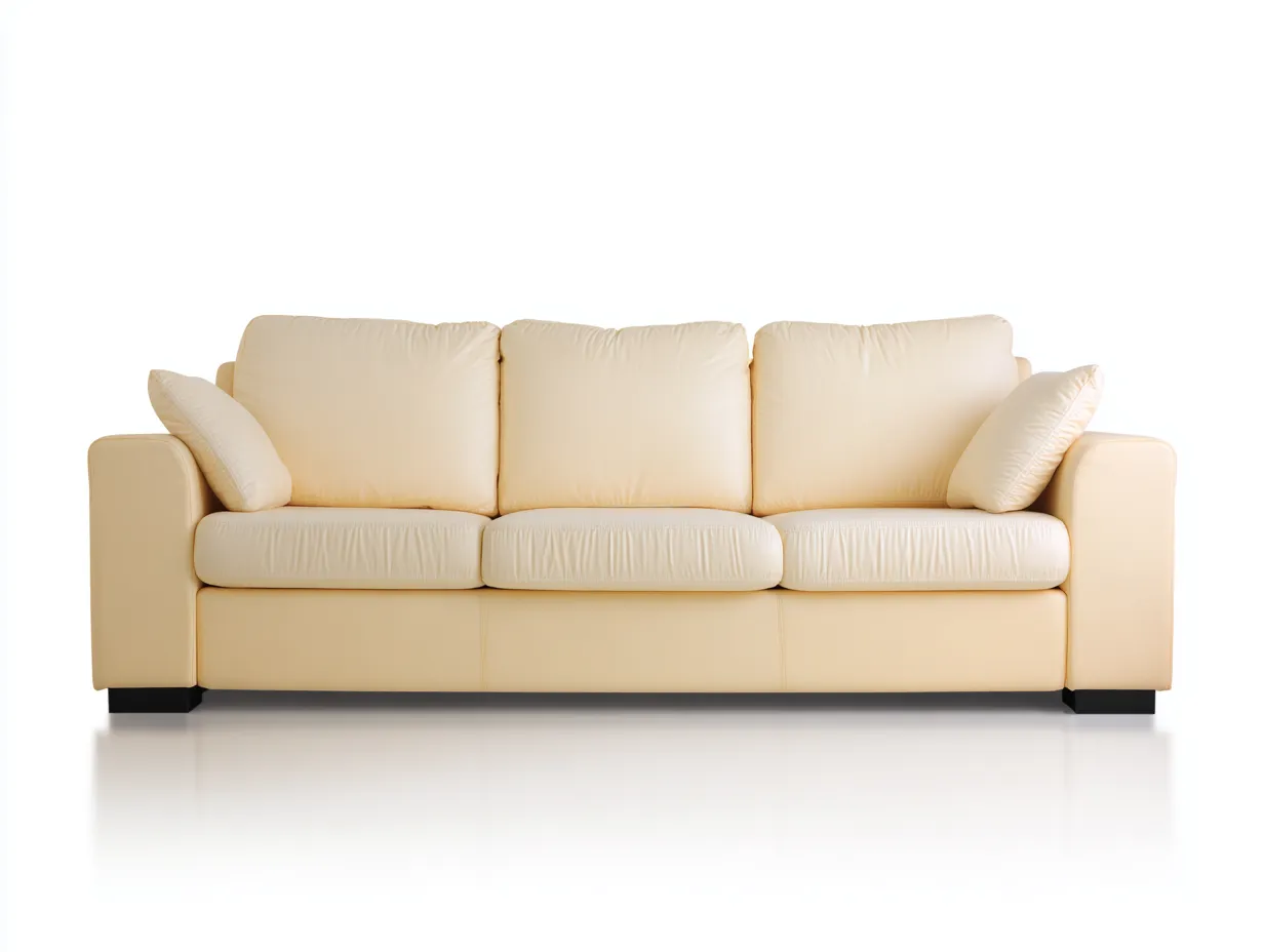 Divano 3 posti 215x92x86 cm Beige Stile semplice-Pineupshop