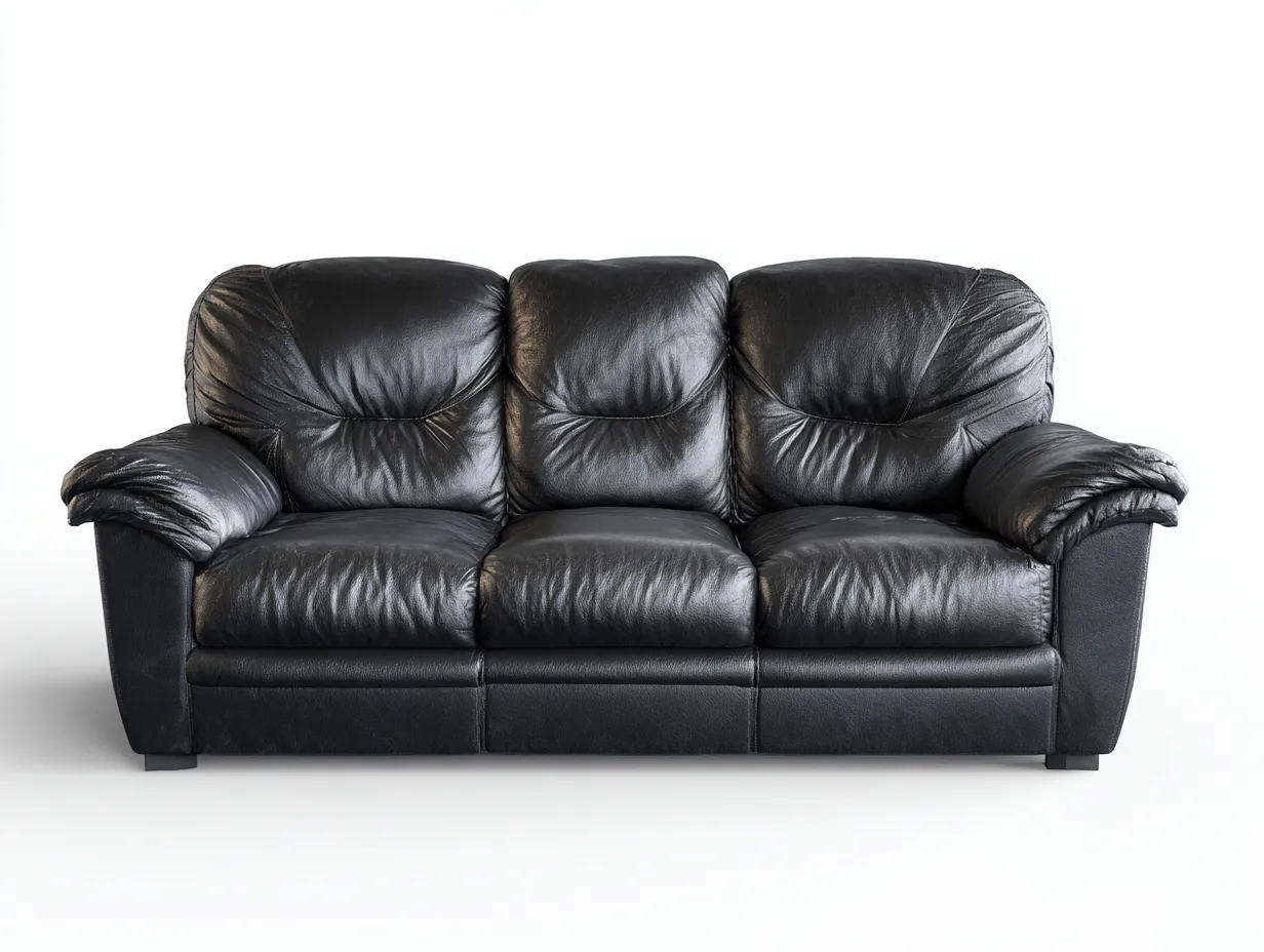 Divano 3 posti 210x96x90 cm Nero Stile comfort-Pineupshop