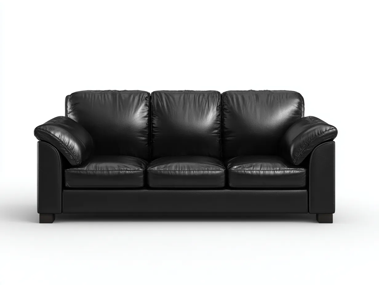 Divano 3 posti 208x95x88 cm Nero Stile contemporaneo-Pineupshop
