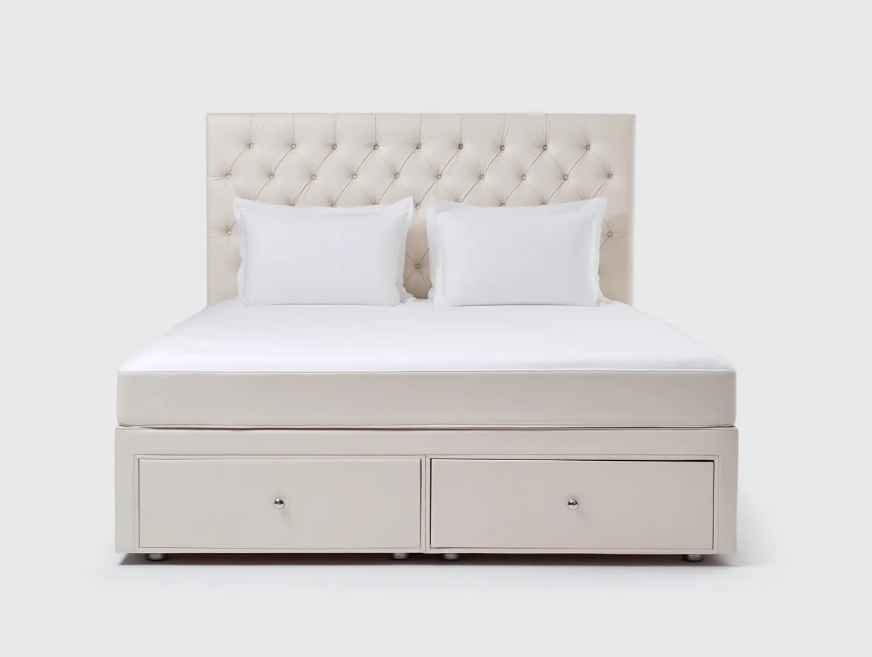 Letto matrimoniale 170x210x110 cm Bianco Stile moderno-Pineupshop