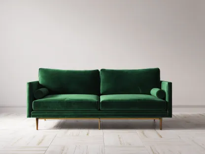 Divano 2 posti 170x90x85 cm Verde smeraldo Stile moderno-Pineupshop