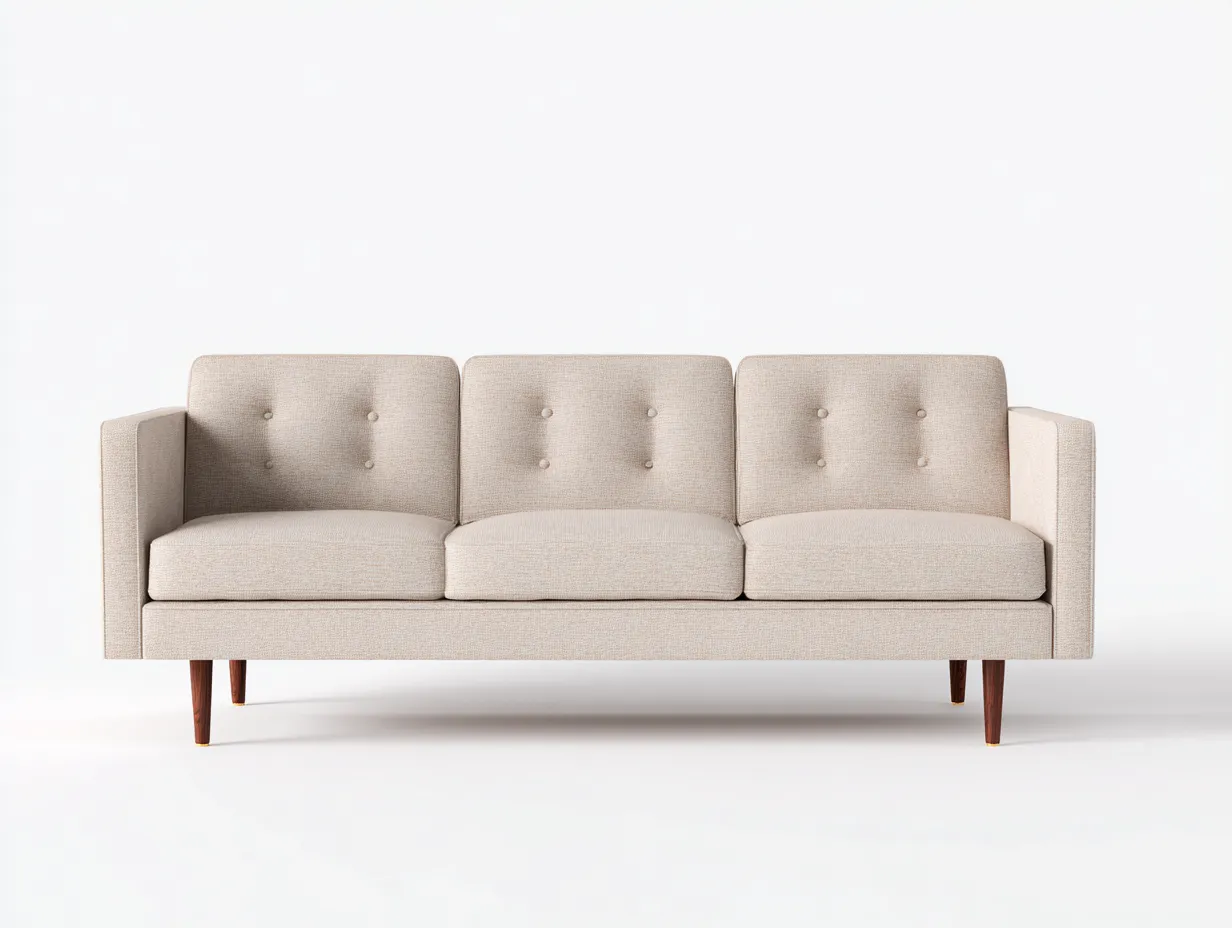 Divano 3 posti 218x94x87 cm Beige Stile moderno-Pineupshop