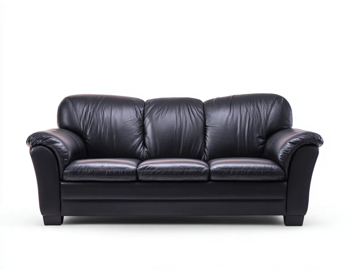 Divano 3 posti 205x94x86 cm Nero Stile moderno-Pineupshop