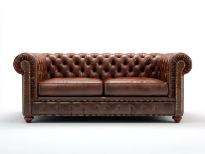 Divano 2 posti 168x94x86 cm Marrone Stile classico-Pineupshop