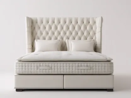 Letto matrimoniale 172x215x118 cm Bianco Stile lussuoso-Pineupshop