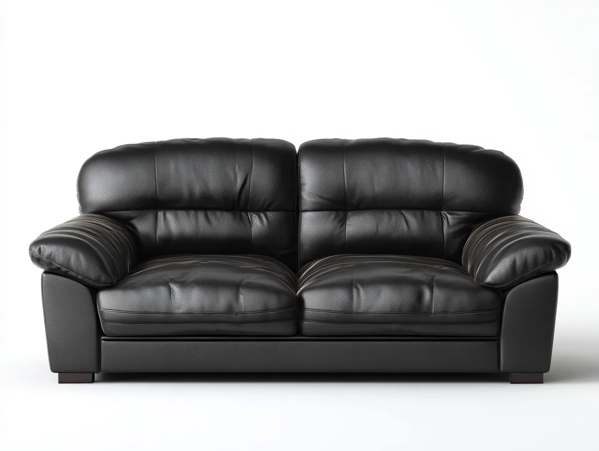 Divano 2 posti 165x92x88 cm Nero Stile contemporaneo-Pineupshop