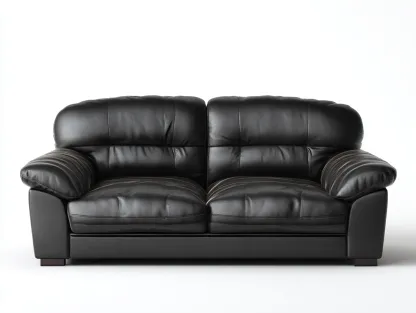 Divano 2 posti 165x92x88 cm Nero Stile contemporaneo-Pineupshop