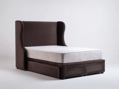 Letto matrimoniale 168x215x112 cm Marrone scuro Stile moderno-Pineupshop