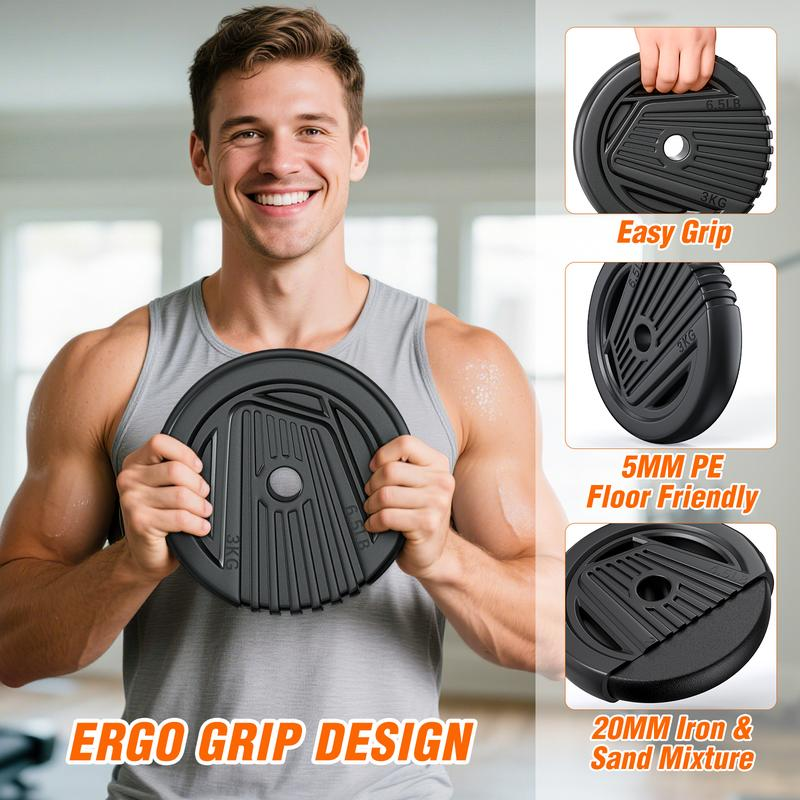 Juego de mancuernas ajustables 5 en 1 — Set de pesas de 55, 66 y 88 libras para entrenamiento en casa — Utilizable como barra, pesas rusas y soportes para flexiones — Ideal para gimnasio en casa.