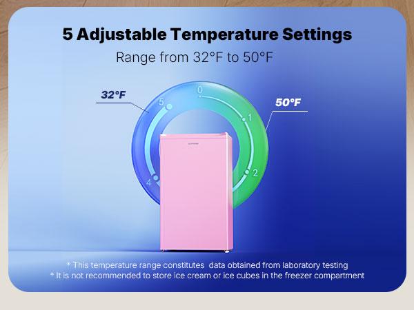 Upstreman 3.2 Cu.Ft Mini Fridge with Freezer - Compact Single-Door Travel Fridge, Ice-Cold High-Efficiency Model BR321, Adjustable Thermostat, Quiet, Energy-Saving Room/Apartment Stuff for Dorms