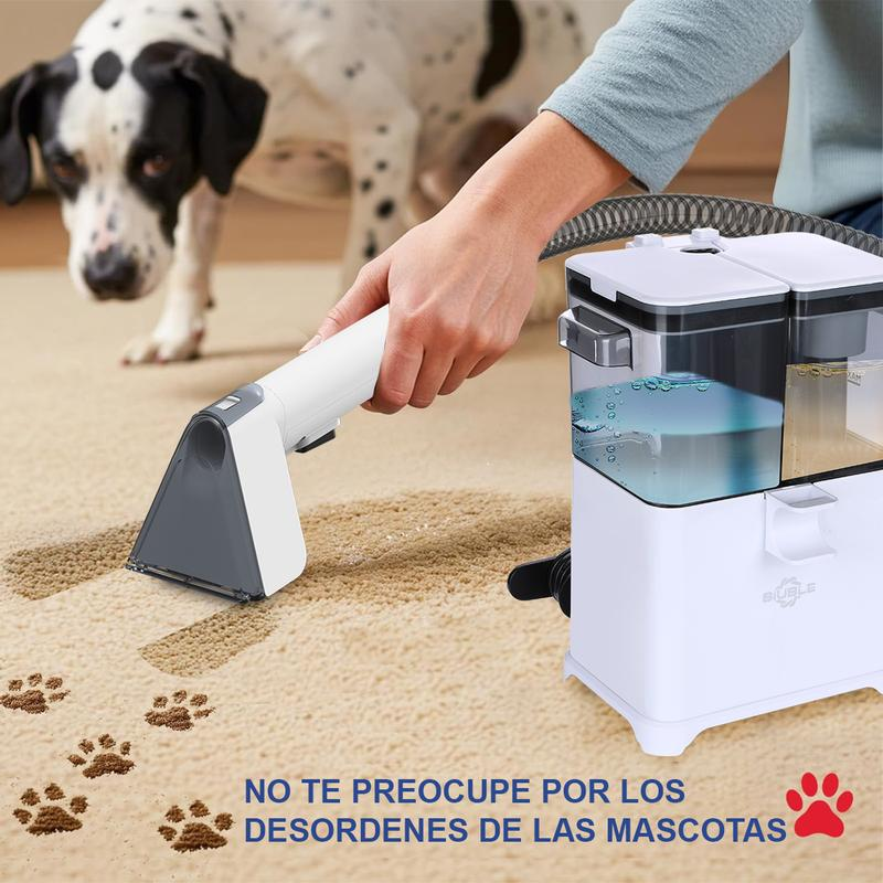 Aspiradora Limpiadora Lava Alfombra Tapicería De Inyección Succión 1000W 30kpa, Máquina De Limpieza De Telas Para Sofá, Alfombra, Cortina Y Cama, Cepillo Profundo, Doble Tanque De Agua