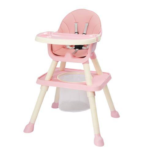 Silla alta para bebés 7 en 1, silla alta convertible para bebés y niños pequeños, mesa y silla de aprendizaje con bandeja extraíble y arnés de 5 puntos.