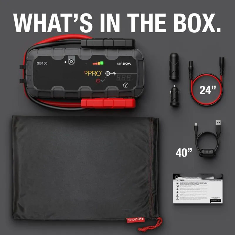 🔥Steal of the Season-Boost Pro GB150 3000A UltraSafe Jump Starter for 9.0L Gasoline and 7.0L Diesel Engines