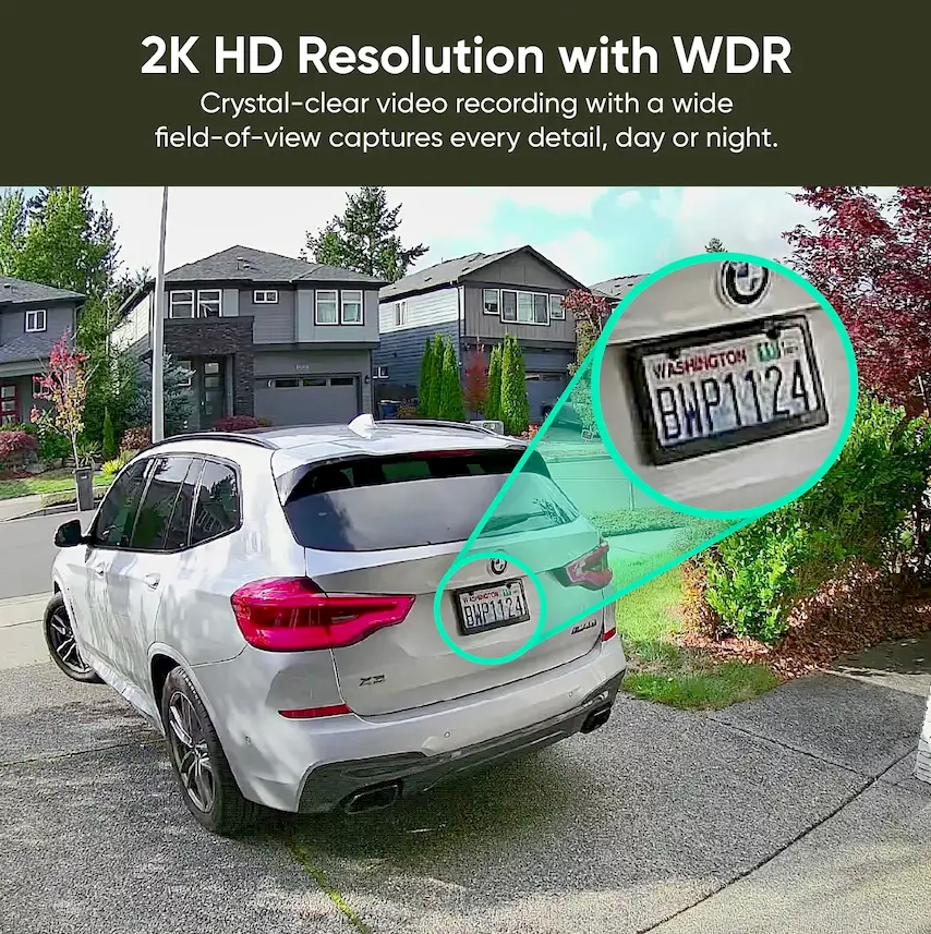 Cámara de seguridad 2K HD con alimentación solar y batería, con movimiento panorámico, inclinación y zoom (PTZ) de 360º x 70º, seguimiento de movimiento por IA, visión nocturna a color, WiFi y resistencia a la intemperie IP65.