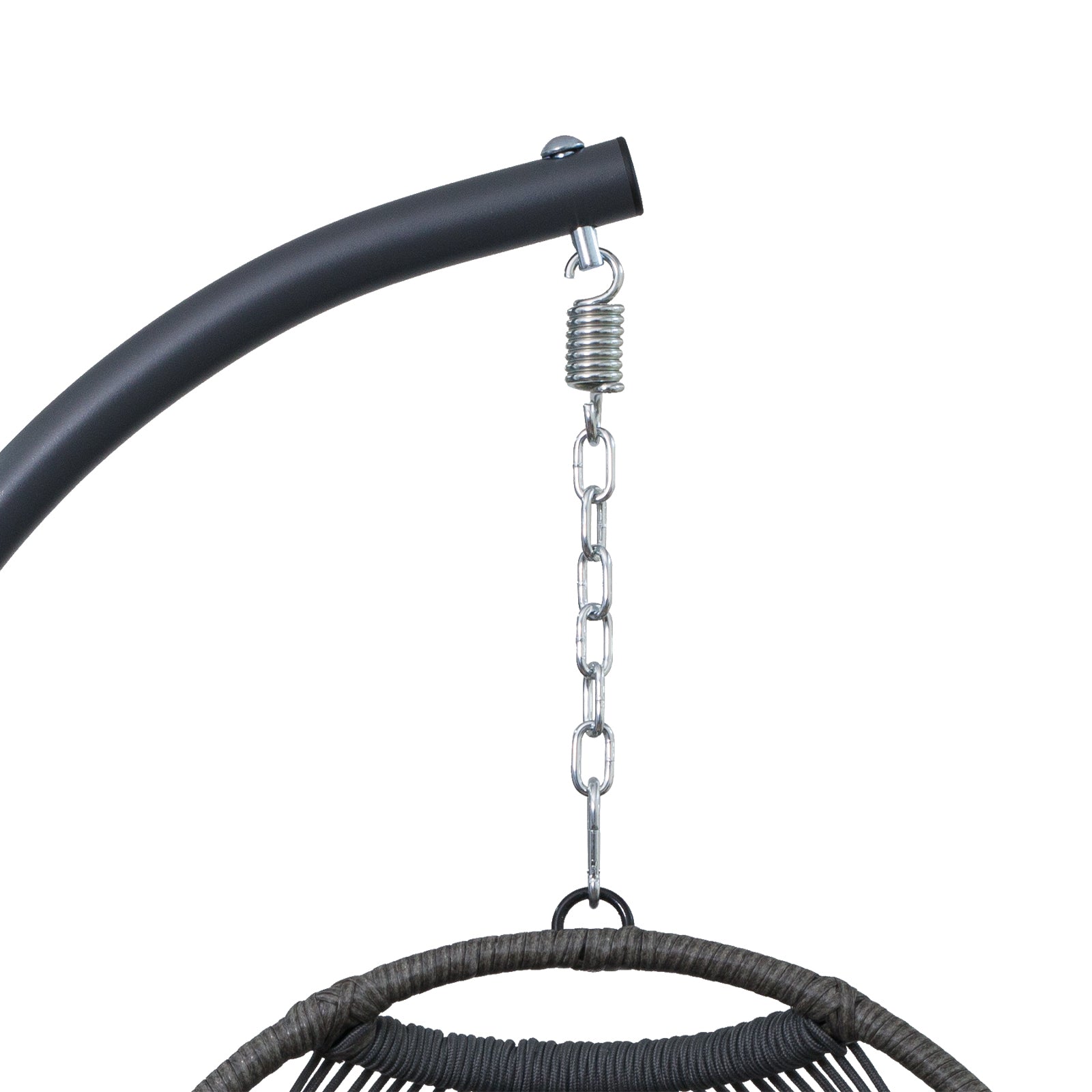 Sillón colgante tipo huevo para exteriores con soporte, silla colgante de mimbre para patio, silla mecedora para interiores, hamaca tipo huevo para exteriores.