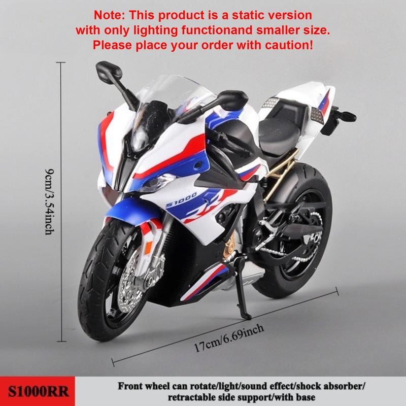 Regalo de Fiesta de Modelo de Motocicleta, 1 Caja  Kawasaki H2R Modelo de Motocicleta de Aleación, Colección de Modelos de Motocicleta, Regalo de Modelo de Motocicleta de Aleación Dinámico para Amantes Amigos Familia