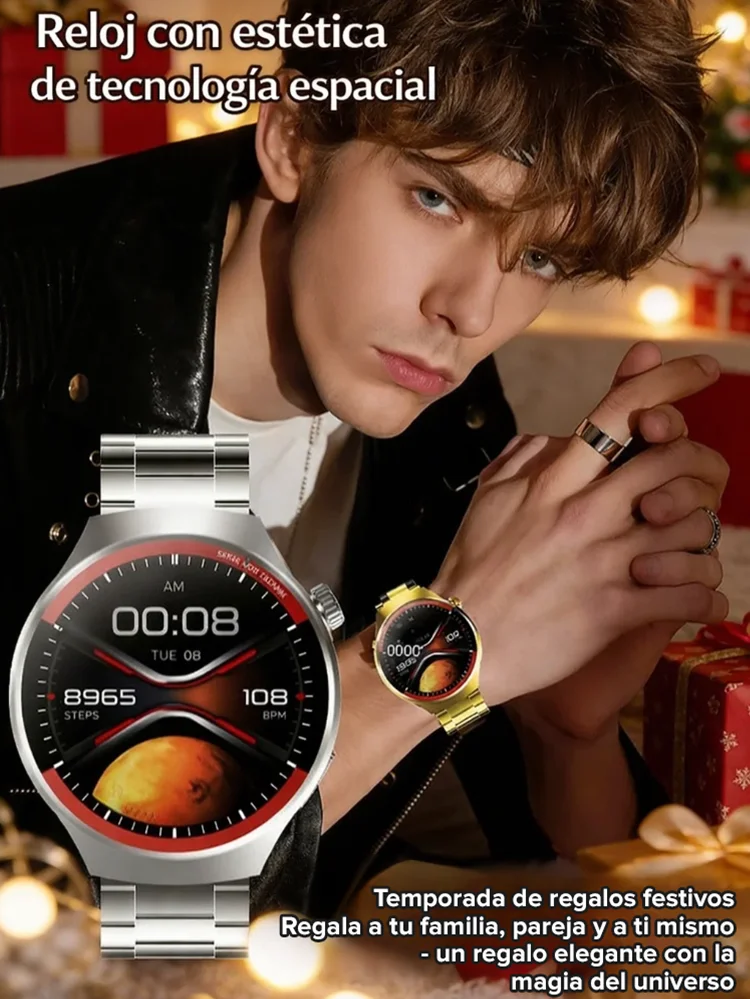 WATCH4PRO Reloj Inteligente Redondo de Exploración Espacial