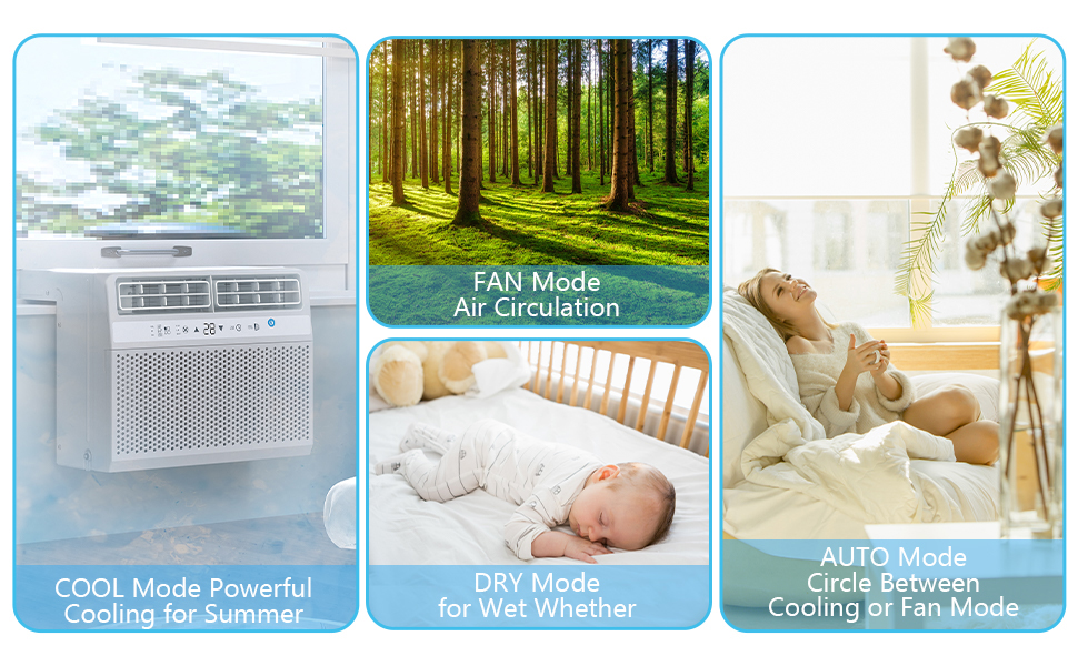window air conditioner with 3 modes
