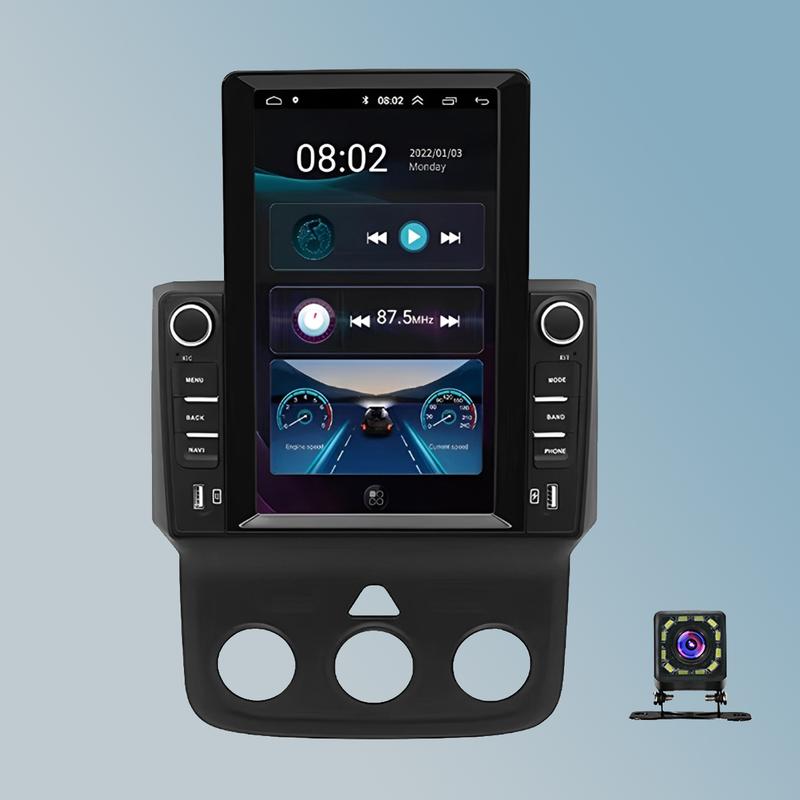 Radio táctil para coche de 9,7 pulgadas para Dodge RAM 2013-2018, con pantalla inalámbrica CarPlay/Android Auto + cámara de visión trasera de 12 LED, con GPS, Bluetooth, DSP y radio FM estéreo.