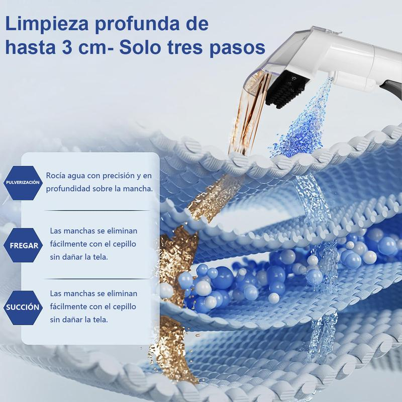 Aspiradora Limpiadora Lava Alfombra Tapicería De Inyección Succión 1000W 30kpa, Máquina De Limpieza De Telas Para Sofá, Alfombra, Cortina Y Cama, Cepillo Profundo, Doble Tanque De Agua
