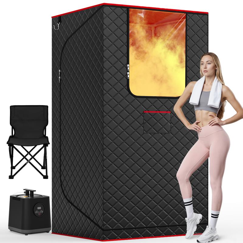 Caja de sauna portátil para el hogar, calentador de sauna de vapor personal Nurecover para uso doméstico, vaporizador de 3,0 L y 1200 W, tienda de sauna plegable para interiores.