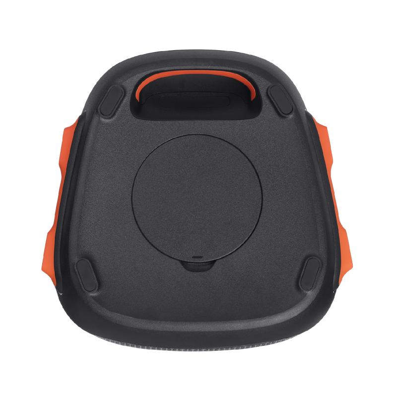 Partybox 110, altavoz portátil para fiestas con un potente sonido de 160 W, luces integradas y diseño a prueba de salpicaduras.