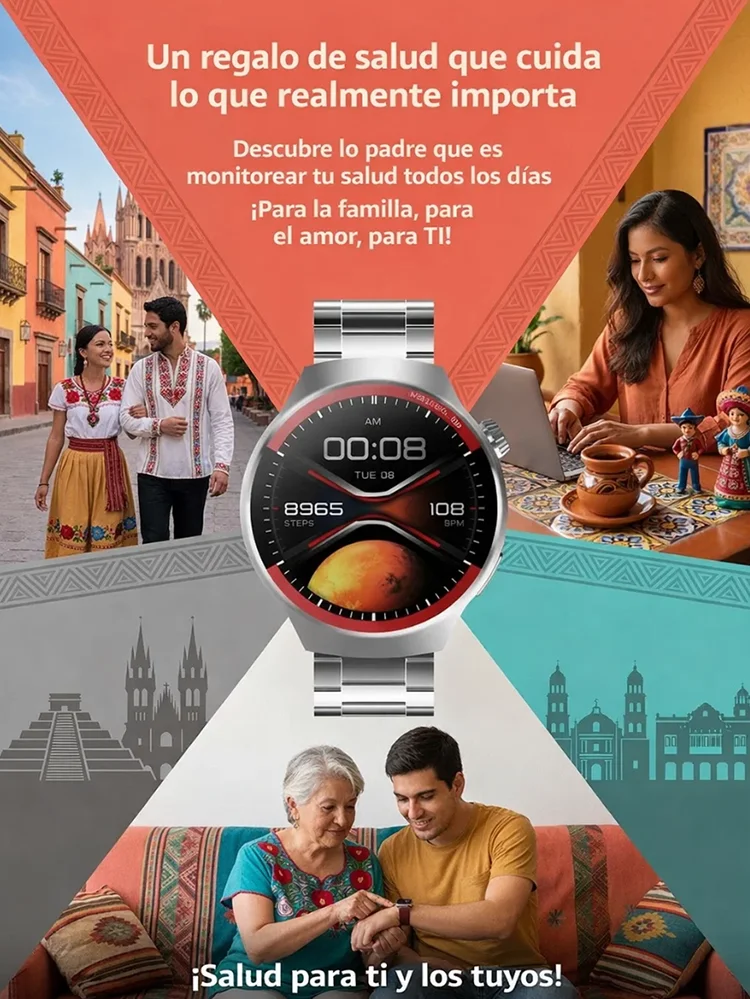 WATCH4PRO Reloj Inteligente Redondo de Exploración Espacial