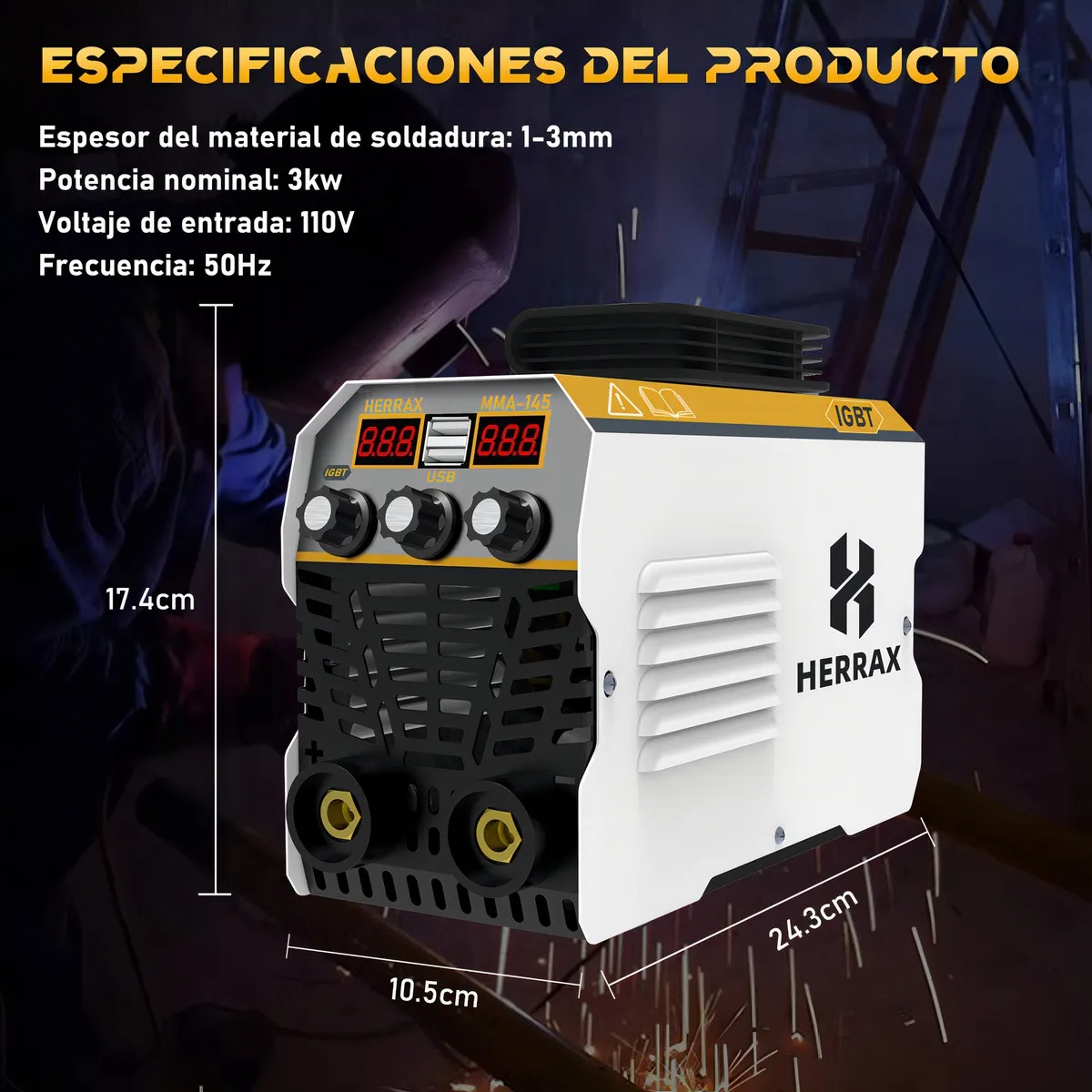 Soldadora Adeske BDHJ-145 3000W Color Blanco Herrax