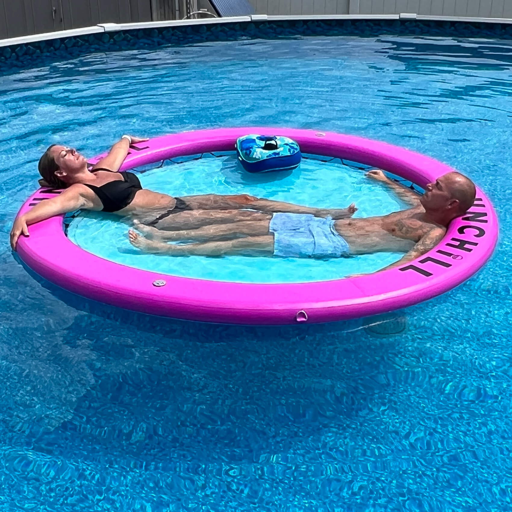 Flotador Redondo Inflable Sunchill Para 2-8 Personas 4in Azul