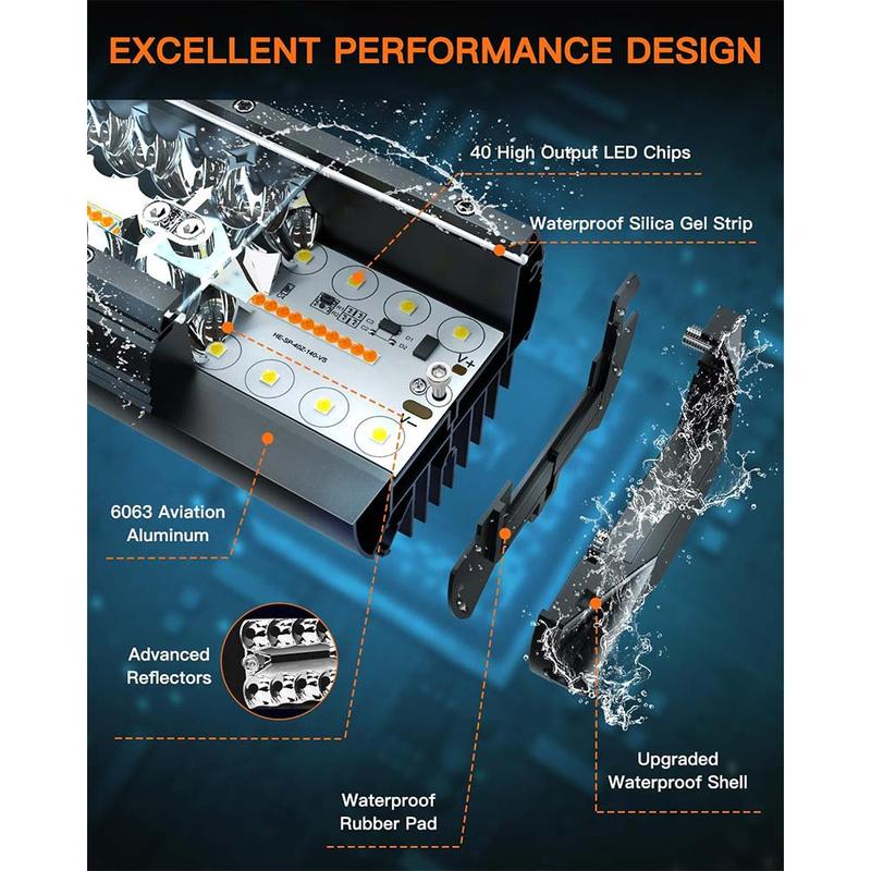 Barra de luz LED de 7 pulgadas – 6 modos, barra de luz LED multimodo impermeable, luces estroboscópicas blancas y ámbar; luces antiniebla todoterreno para camiones, barcos, cuatrimotos, Jeeps y SUV.