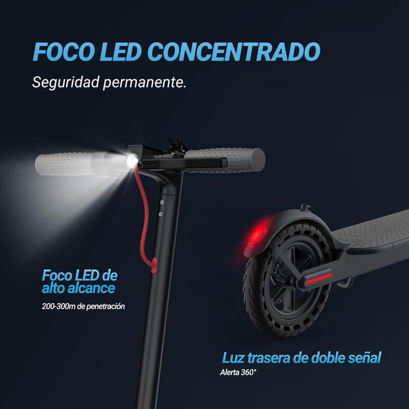 Patinete Eléctrico 350W｜31 km/h｜30 km｜8.5" Antipinchazos｜Doble Freno｜Plegable