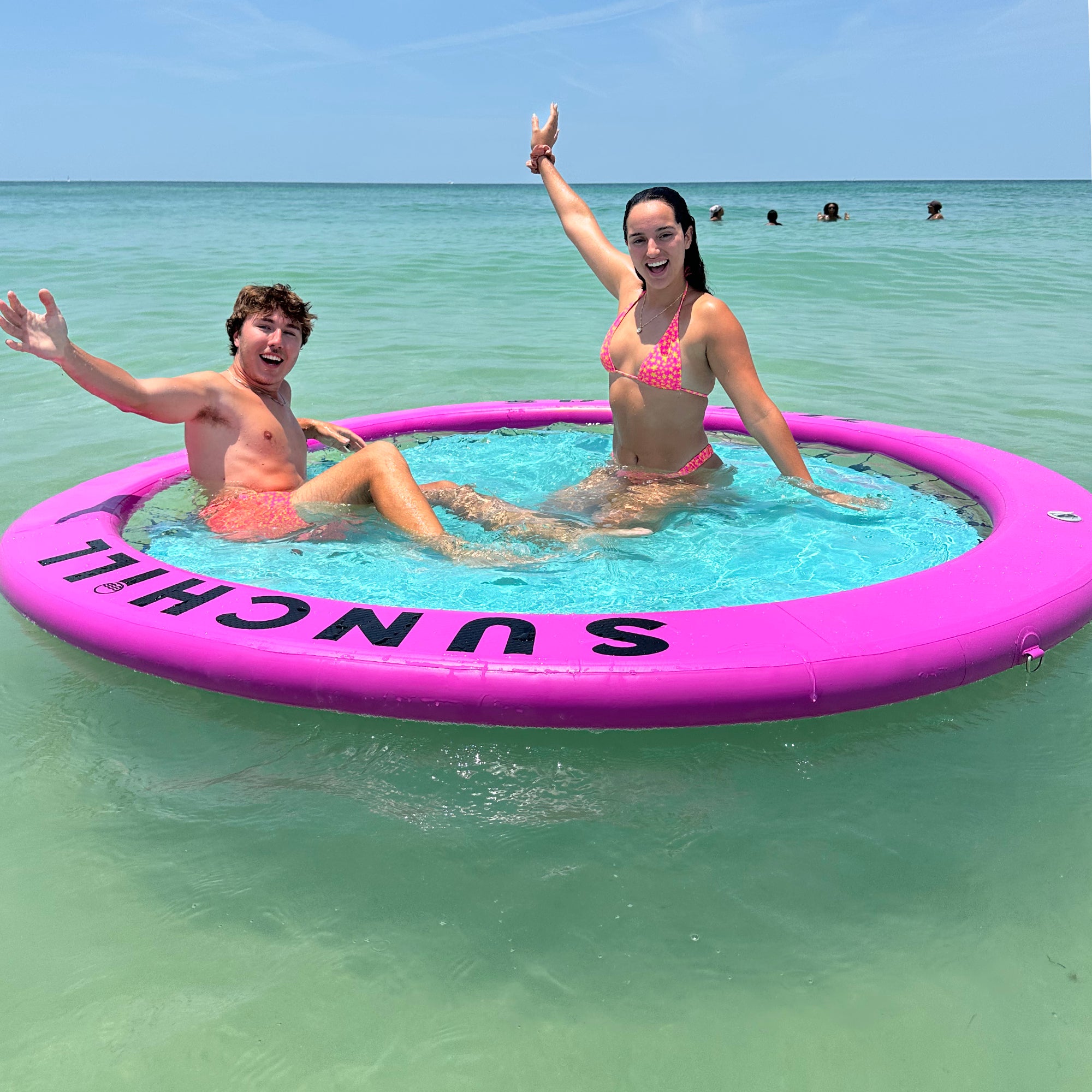 Flotador Redondo Inflable Sunchill Para 2-8 Personas 4in Azul