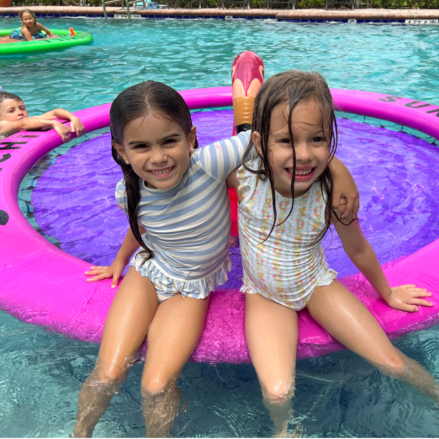 Flotador Redondo Inflable Sunchill Para 2-8 Personas 4in Azul
