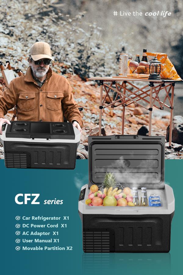 EUHOMY 12 Volt Refrigerator, 12V Car Fridge 22QT(21L) Portable Freezer(-4℉~68℉), Compressor Electric Cooler with 12/24V DC & 110-240V AC, Compressor Electric Cooler for Camping, Travel, Truck- Supports Multiple Models for Versatile Compatibility