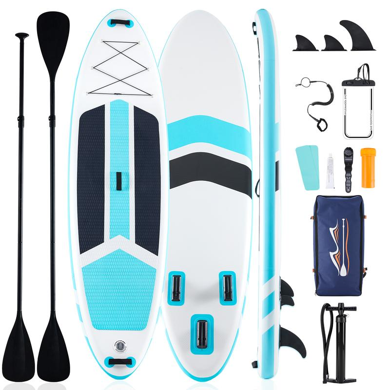 Tabla de Stand Up Paddle Hinchable Multiusos — SUP de PVC Premium con Remo 2 en 1 para Exteriores, Diseño Ancho y Estable, Superficie Antideslizante y Cómoda; Soporta hasta 400 lbs (para Adultos)