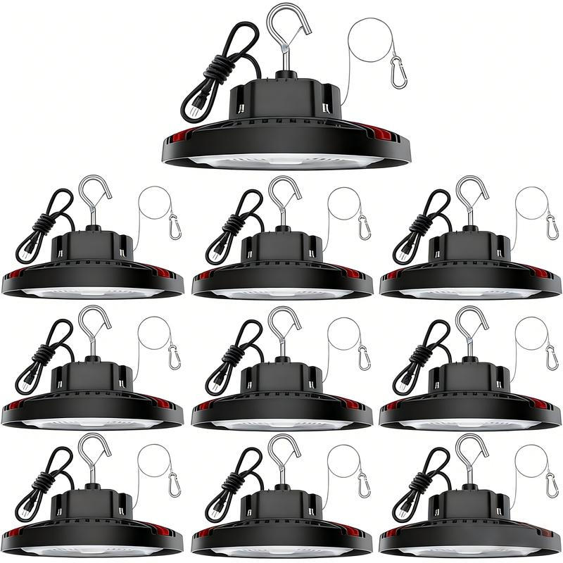 Lámpara LED Industrial tipo UFO (High Bay), 24000 lúmenes (Superbrillante), equivalente a 700W MH/HPS, luz diurna de 5000K, cable de 6 pies, iluminación comercial IP65 (impermeable) para almacenes, fábricas, garajes, graneros y talleres.