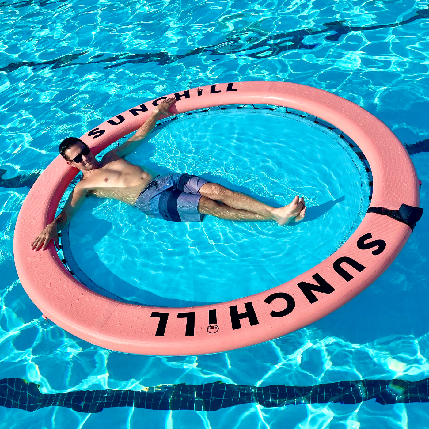 Flotador Redondo Inflable Sunchill Para 2-8 Personas 4in Azul