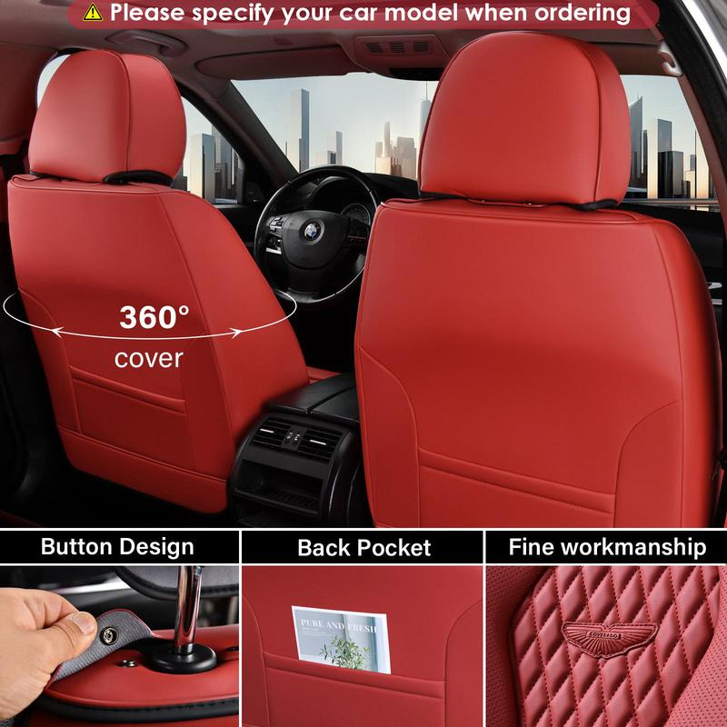 【Coverado】 Fundas de asiento para automóvil (5 plazas) — Fundas de lujo — Ajuste versátil — Compatible con más de 6000 vehículos — 1 año de garantía — Indique el año, marca y modelo en las notas del pedido — Ajuste universal B8839 (Funda personalizada)
