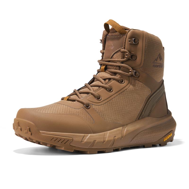 Botas tácticas militares para hombre, ligeras y transpirables, para trabajar todo el día, con cremallera lateral, para motociclistas, senderismo, de 8 pulgadas, suela de goma, duraderas.