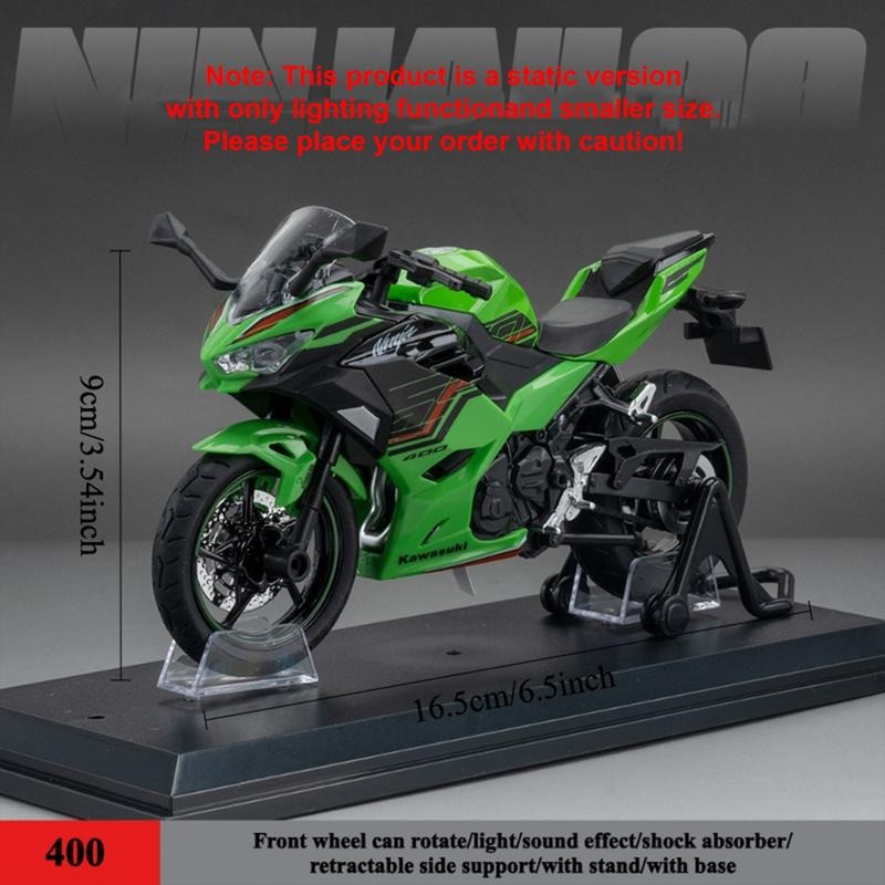 Regalo de Fiesta de Modelo de Motocicleta, 1 Caja  Kawasaki H2R Modelo de Motocicleta de Aleación, Colección de Modelos de Motocicleta, Regalo de Modelo de Motocicleta de Aleación Dinámico para Amantes Amigos Familia