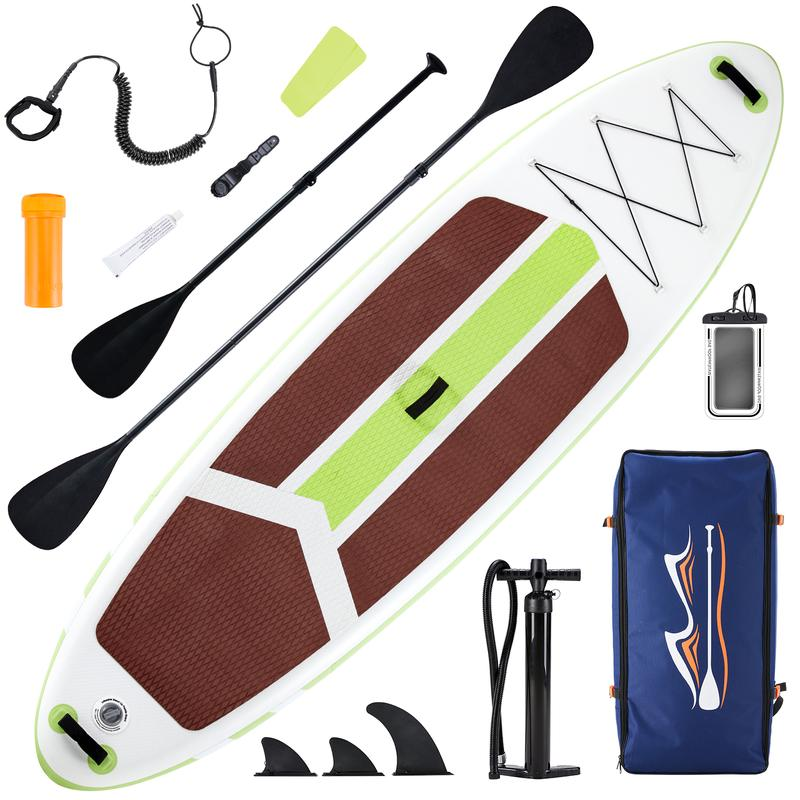 Tabla de Stand Up Paddle Hinchable Multiusos — SUP de PVC Premium con Remo 2 en 1 para Exteriores, Diseño Ancho y Estable, Superficie Antideslizante y Cómoda; Soporta hasta 400 lbs (para Adultos)