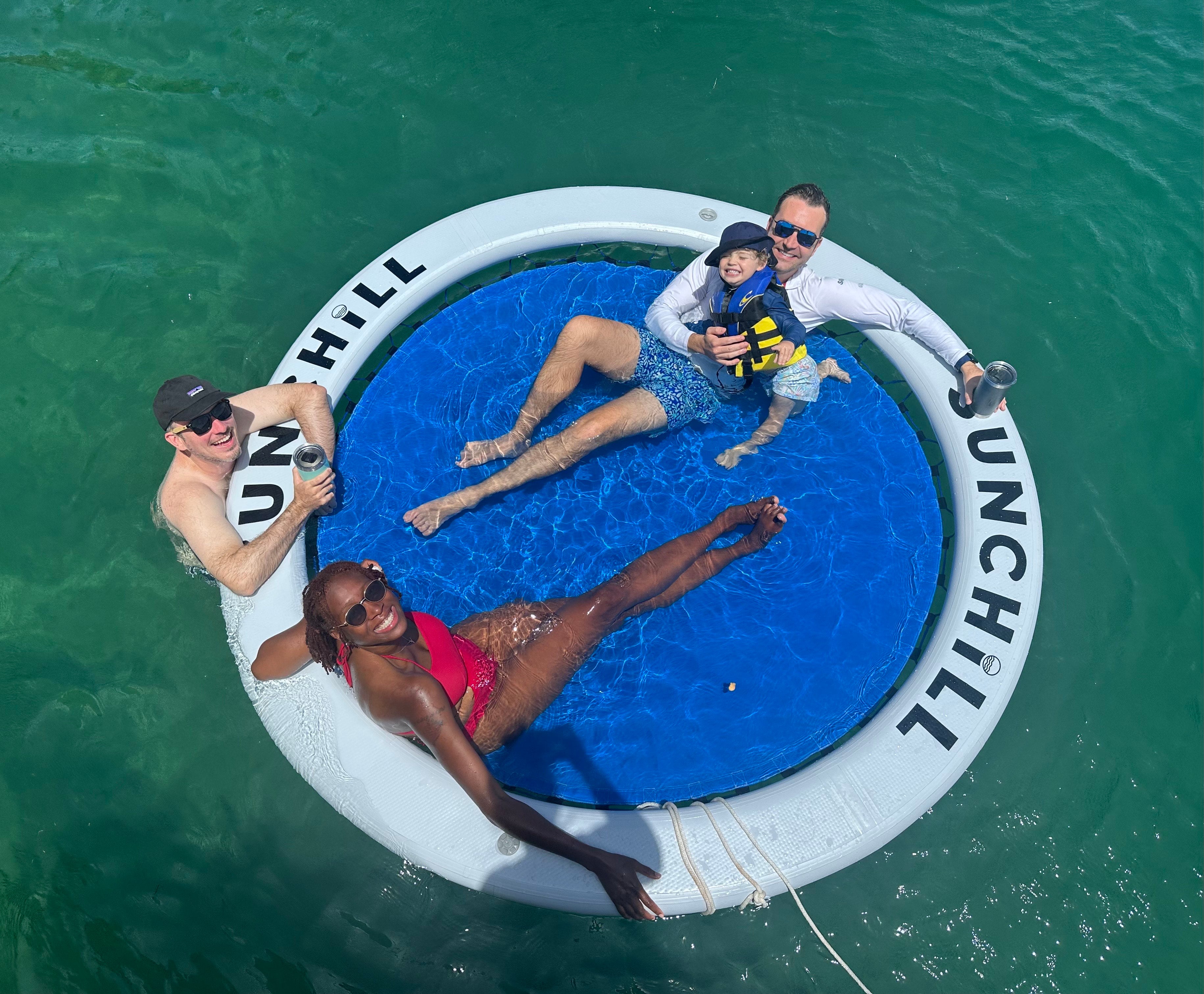 Flotador Redondo Inflable Sunchill Para 2-8 Personas 4in Azul
